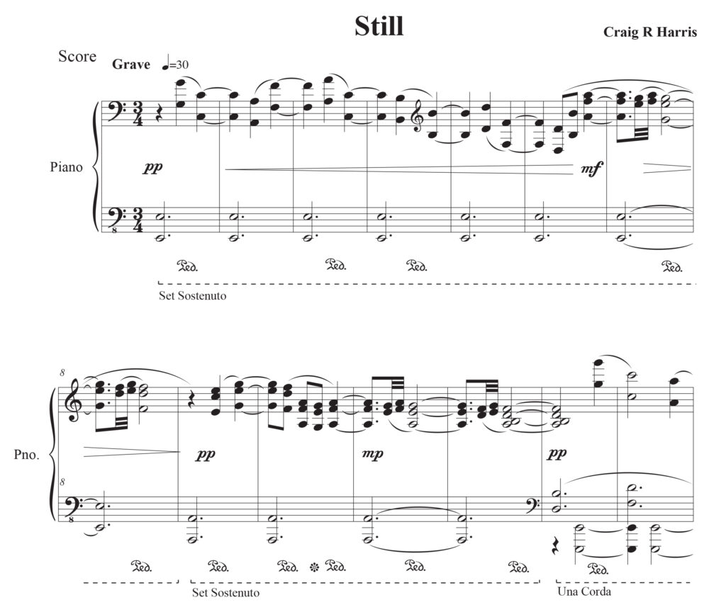 “Still” - from Craig Harris' Two Movements for Piano